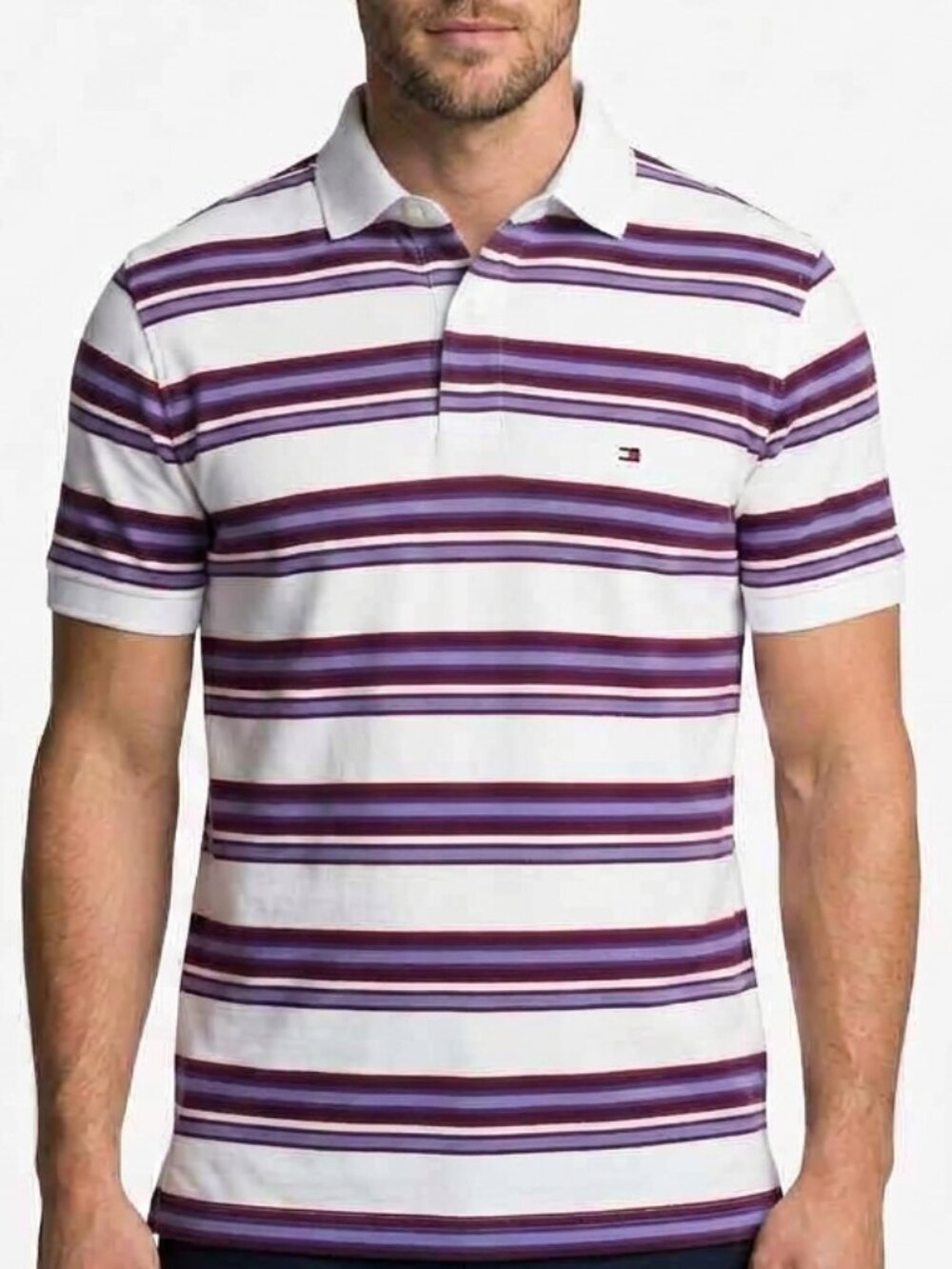 SALE! Tommy Hilfiger Mens Polo shirt Striped Size S